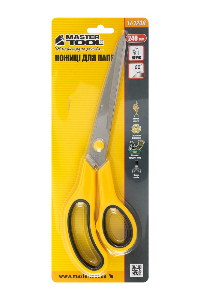 Ножиці для паперу MASTERTOOL 240 мм 17-1240 view 3
