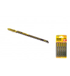 Полотно пильне для лобзика MASTERTOOL T144DB 5 шт дерево/пластик швидкий прямий різ/реверс 6TPI/100 мм 14-2818