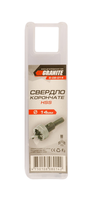 Свердло корончасте GRANITE HSS 14 мм 6-08-014 view 2