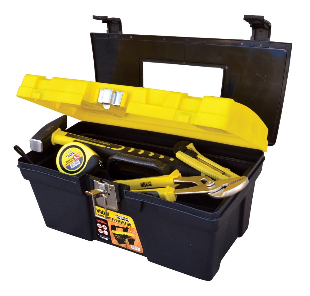 Скриня для інструментів MASTERTOOL з металевими замками органайзери 16" 405х225х205 мм 79-2039 view 1