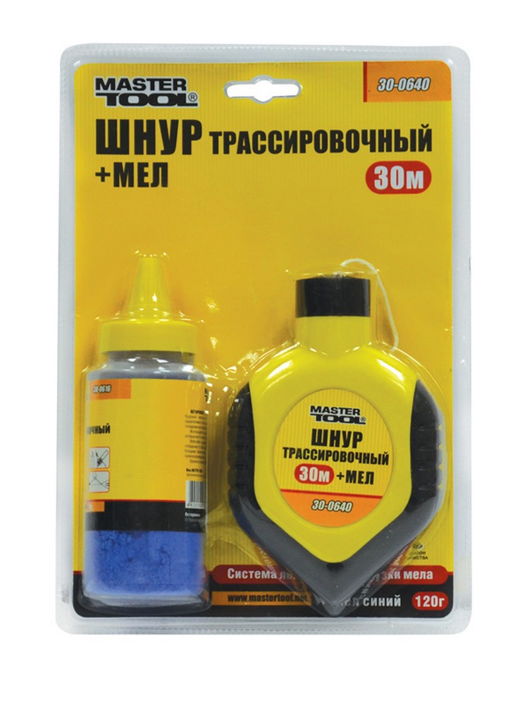 Набір для розмітки MASTERTOOL шнур 30 м, крейда 30-0640 view 2