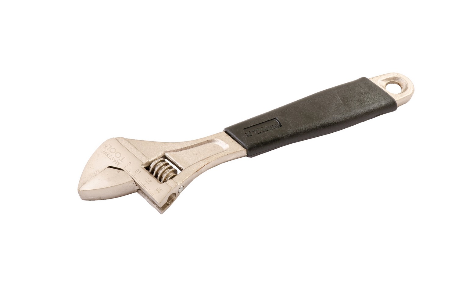 Ключ розвідний MASTERTOOL 250 мм 0-30 мм C45/Ni рукоятка з TPR накладкою 76-0123 view 1