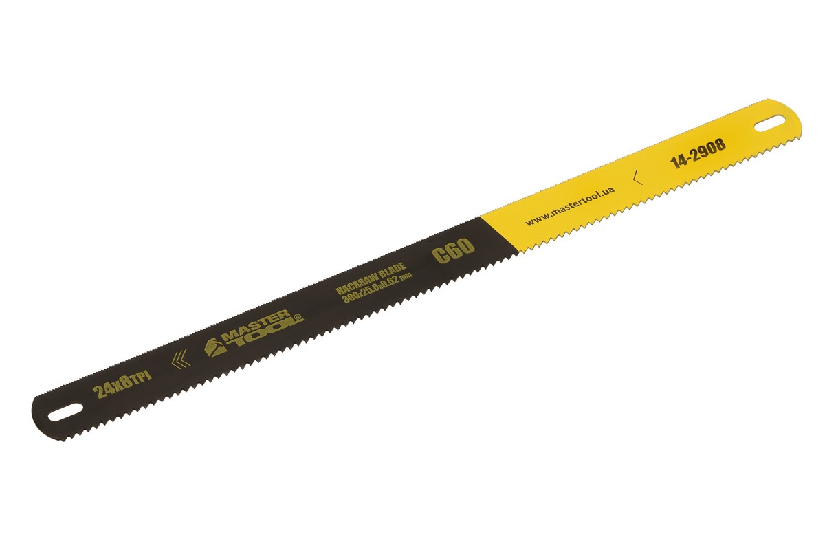 Полотно для металу/дерева MASTERTOOL двостороннє C60 300х25х0.6 мм/24/8х1" Ram D 6 шт 14-2908 view 1