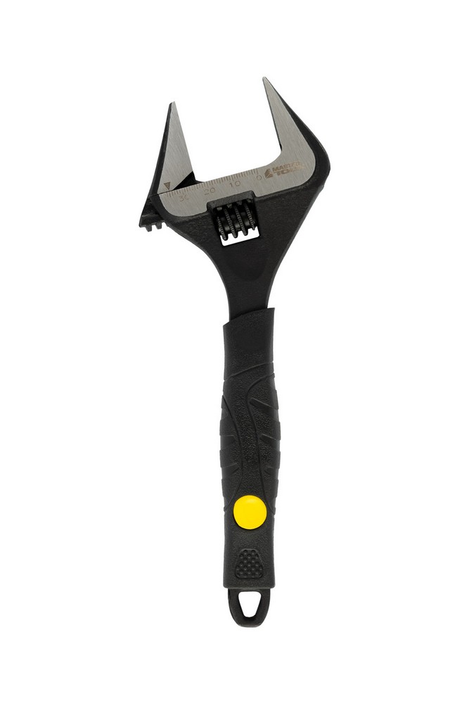 Ключ розвідний MASTERTOOL 200 мм 0-38 мм тонкі губки CrV рукоятка з TPR накладкою 76-0322 view 2