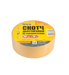 Стрічка двостороння MASTERTOOL на тканинній основі 38 мм×25 м 77-6825