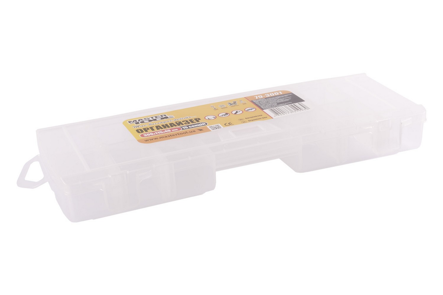 Органайзер MASTERTOOL з підвісом 12" 300х115х40 мм 15 секцій 79-3001 view 2