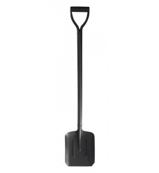 Лопата совкова MASTERTOOL 240 x 285 x 1200 мм, чорне порошкове покриття, металевий держак і ручка 14-6272