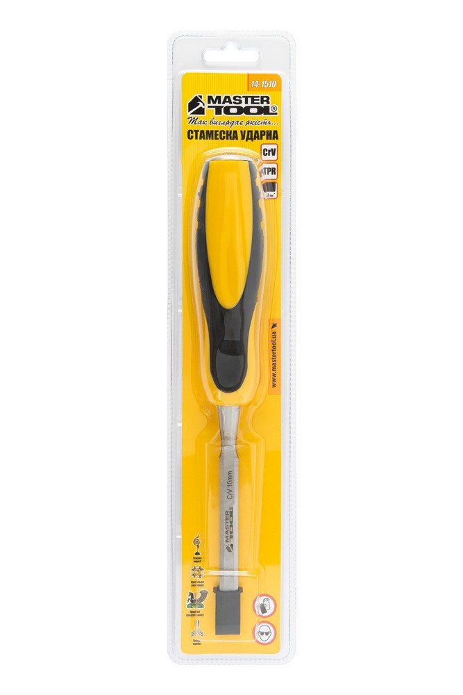 Стамеска ударна MASTERTOOL CrV 10 мм з двокомпонентною ручкою 14-1510 view 6