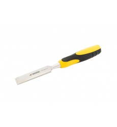 Стамеска плоска для дерева ударна MASTERTOOL CrV 25 мм з двокомпонентною ручкою 14-1525