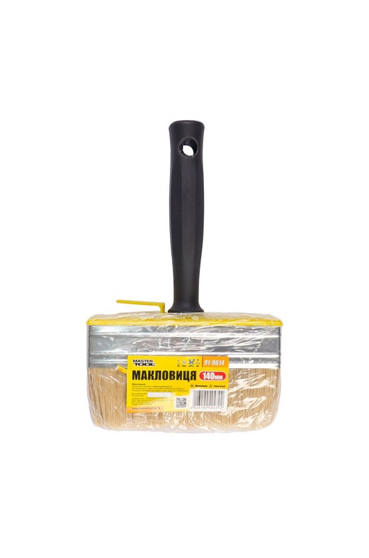 Макловиця MASTERTOOL 140х40х45 мм натуральна щетина з пластиковою ручкою 91-9614 view 2