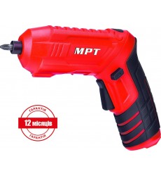Викрутка MPT акумуляторна поворотна 4V Li-ion 1.5 А·год 250 об/хв 3.5 Н·м реверс USB аксесуари 20 шт MCSD4006.2