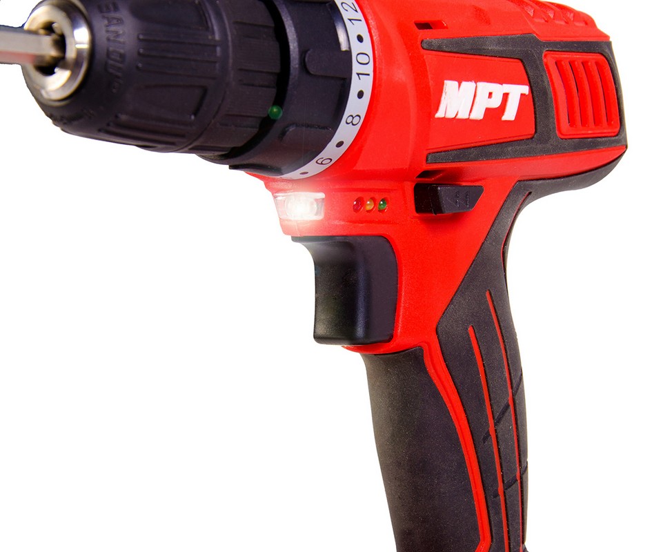 Дриль-шурупокрут MPT акумуляторний 16V Li-ion 1.5 А·год 2 швидкості 0-400/1450 об/хв 10 мм 2 АКБ кейс MCDT1626.B2 view 4