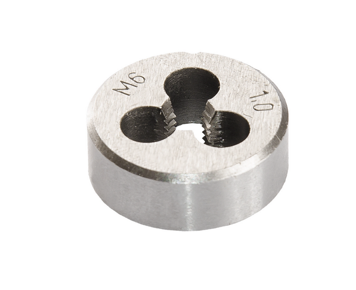 Плашка для нарізання різьби MASTERTOOL M6×1,0 мм 9ХС DIN 233 15-0063 view 1