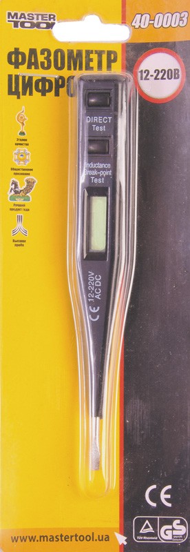 Фазометр цифровий MASTERTOOL 12-220 V 40-0003 view 2