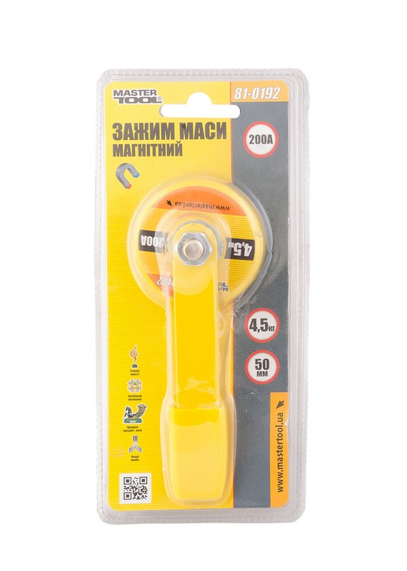 Затискач маси магнітний MASTERTOOL 4,5 кг Ø 50 мм 200 А 81-0192 view 3