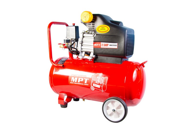 Компресор MPT PROFI 50 л 2000 Вт/2.5 к.с. 2850 об/хв 140 л/хв 8 атм 2 виходи мідна обмотка MAC25503 view 3