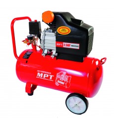 Компресор MPT PROFI 50 л 2000 Вт/2.5 к.с. 2850 об/хв 140 л/хв 8 атм 2 виходи мідна обмотка MAC25503