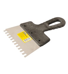 Шпатель зубчастий MASTERTOOL 150х6х6 мм 19-6615