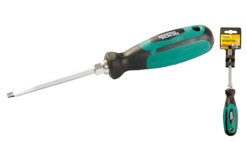 Викрутка шліцева магнітна MASTERTOOL HEXAGON SL5х75 мм ручка з TPR покриттям 45-8575 view 1