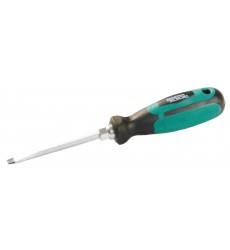 Викрутка шліцева магнітна MASTERTOOL HEXAGON SL5х75 мм ручка з TPR покриттям 45-8575
