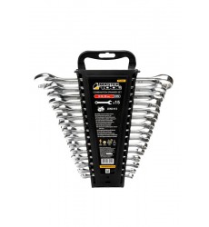 Ключі комбіновані MASTERTOOL SATIN FINISH набір 15 шт (6–19/22 мм) CrV DIN 3113 71-2115