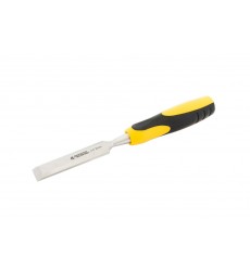 Стамеска плоска для дерева ударна MASTERTOOL CrV 22 мм з двокомпонентною ручкою 14-1522