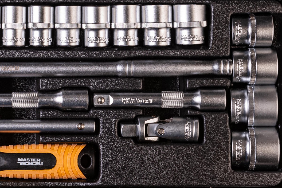 Набір головок 1/2" 10–32 мм, CrV (50BV30), тріскачка 72Т, 24 шт, металевий кейс, PROFI MASTERTOOL 78-4124 view 5