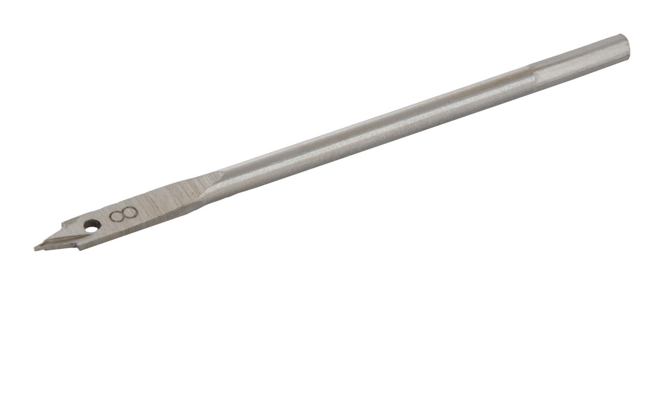 Свердло для дерева MASTERTOOL пір'яне 8х152 мм 6-гранний хвостовик 12-0080 view 1