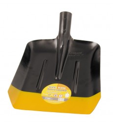 Лопата совкова MASTERTOOL 235 x 285 x 360 мм, чорно-жовте фарбування, ребра жорсткості 14-6256