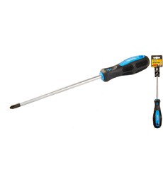 Викрутка хрестова магнітна MASTERTOOL PH3х200 мм ручка з TPR покриттям 48-5320