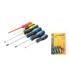 Викрутки MASTERTOOL набір 6 шт PH0х75/PH1х100/PH2х125/SL3х75/SL6х125/SL4х100 1000 V 40-1146