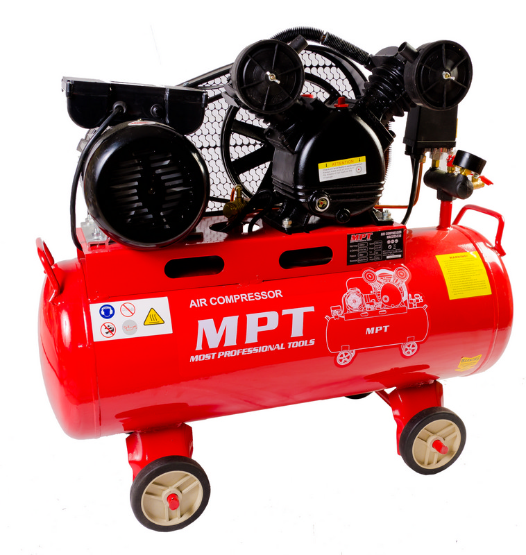 Компресор MPT PROFI 50 л 1500 Вт/2 к.с. 1050 об/хв 170 л/хв 8 атм мідна обмотка MAC20503B view 1