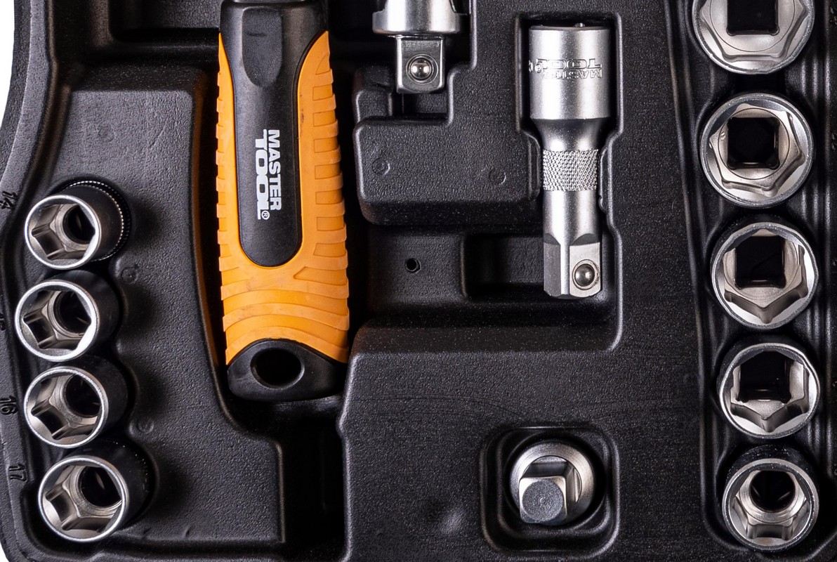 Набір головок 1/2" 10–32 мм, CrV (50BV30), тріскачка 72Т, 21 шт, PROFI MASTERTOOL 78-4021-PF view 5