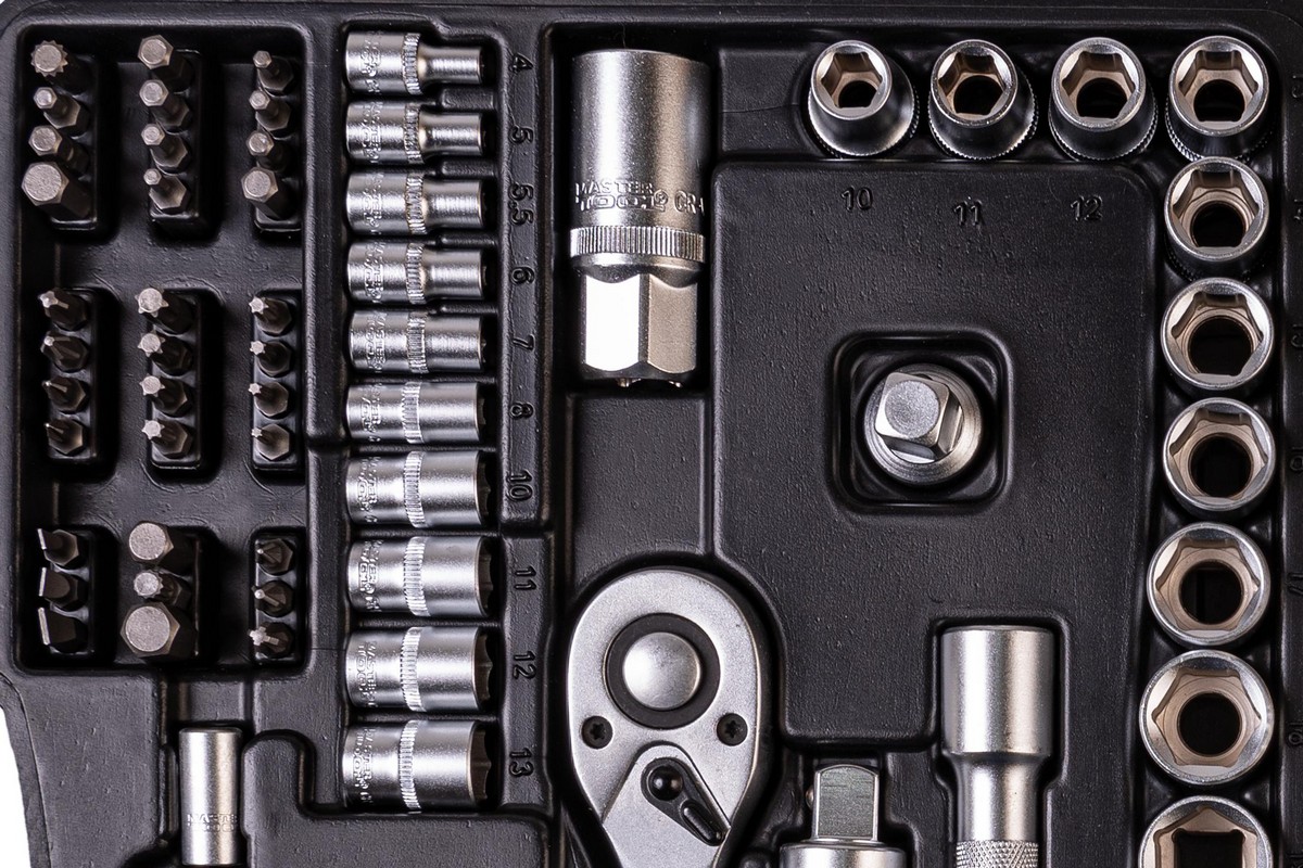 Набір інструментів MASTERTOOL PROFI ¼"&½" 72 шт 4-13 мм 10-27 мм CrV50BV30 протиударний кейс 78-5072-PF view 3