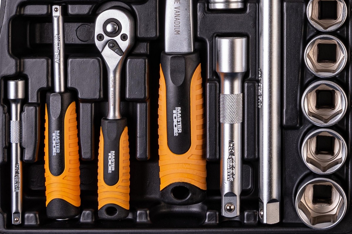 Набір інструментів MASTERTOOL PROFI ¼"&½" 72 шт 4-13 мм 10-27 мм CrV50BV30 протиударний кейс 78-5072-PF view 4
