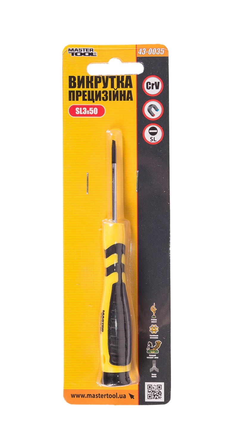 Викрутка прецизійна MASTERTOOL SL3х50 мм 43-0035 view 2