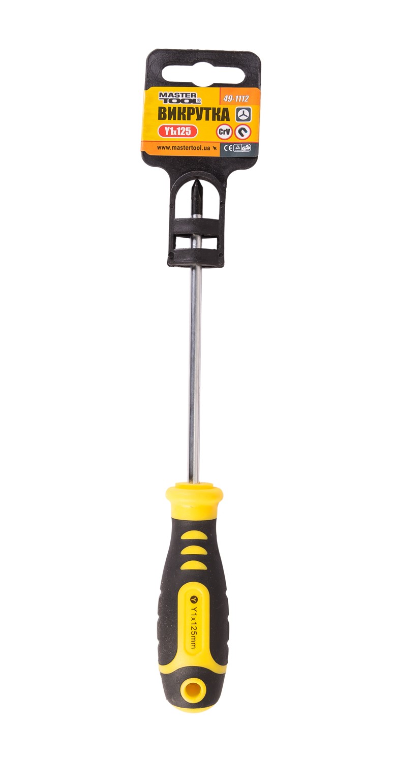 Викрутка магнітна MASTERTOOL MERCEDES Y1х125 мм ручка з TPR покриттям 49-1112 view 2