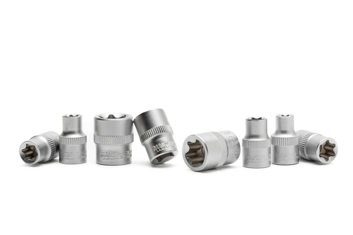 Набір головок торцевих E-TORX MASTERTOOL ⅜" E8-E20 CrV 8 шт 78-3808 view 4