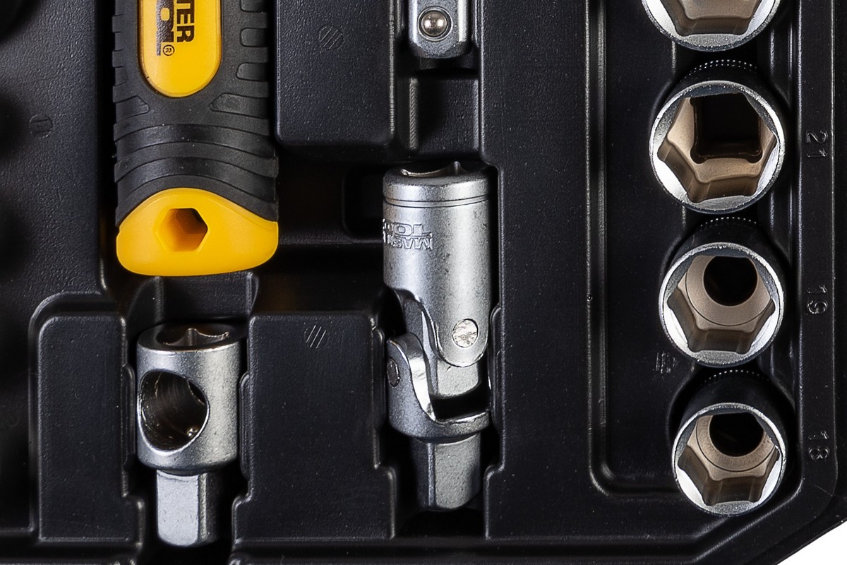 Набір головок 1/2" 10–32 мм, CrV, тріскачка 72Т, 21 шт MASTERTOOL 78-4021 view 5