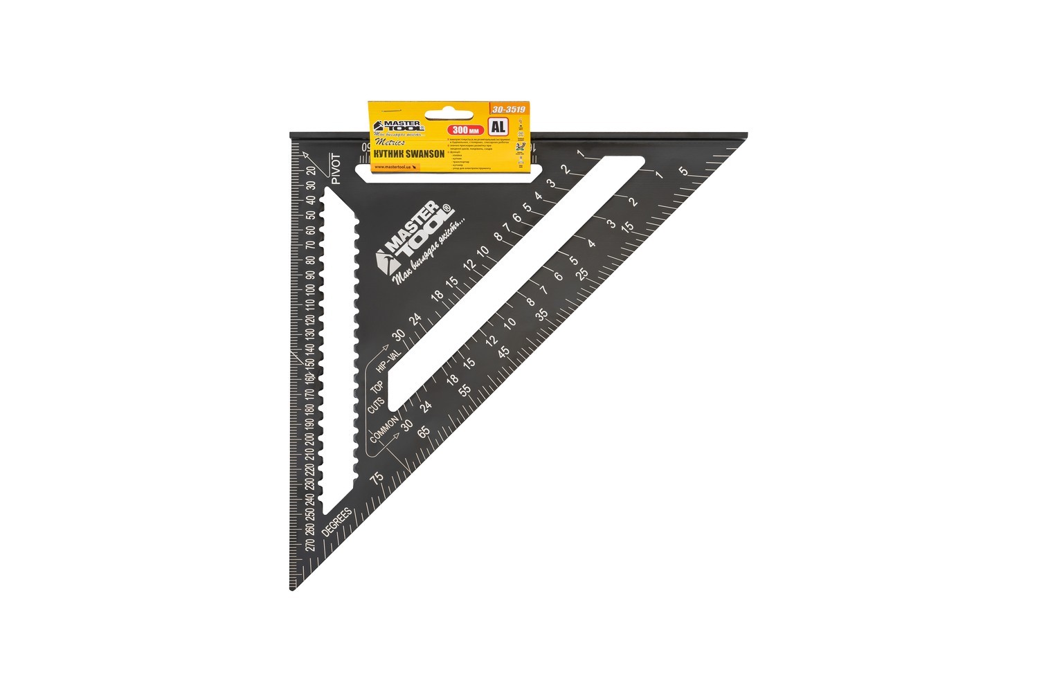 Кутник тесляра MASTERTOOL SWANSON 300 мм AL 30-3519 view 4