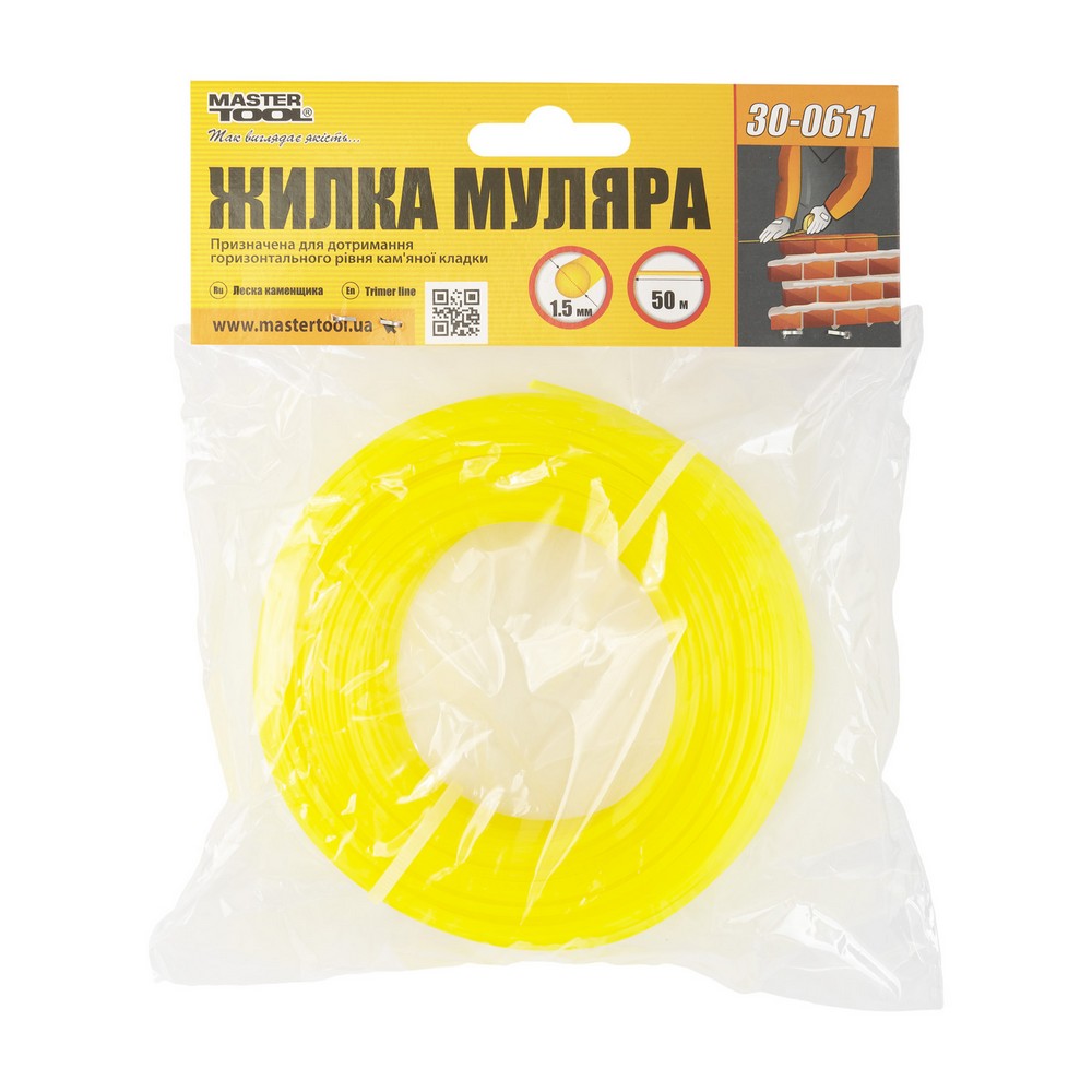 Жилка розмічувальна нейлонова MASTERTOOL 1.5 мм × 50 м 30-0611 view 2