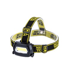 Ліхтар налобний з регулюванням нахилу MASTERTOOL 3 режими 75х46х29 мм COB LED 3xAAA ABS 94-0810