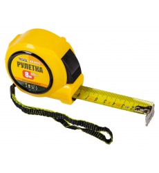 Рулетка MASTERTOOL 8 м×25 мм автоматичний фіксатор полотна 68-0825