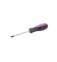 Викрутка хрестова магнітна MASTERTOOL PZ2х100 мм ручка з TPR покриттям 48-5910