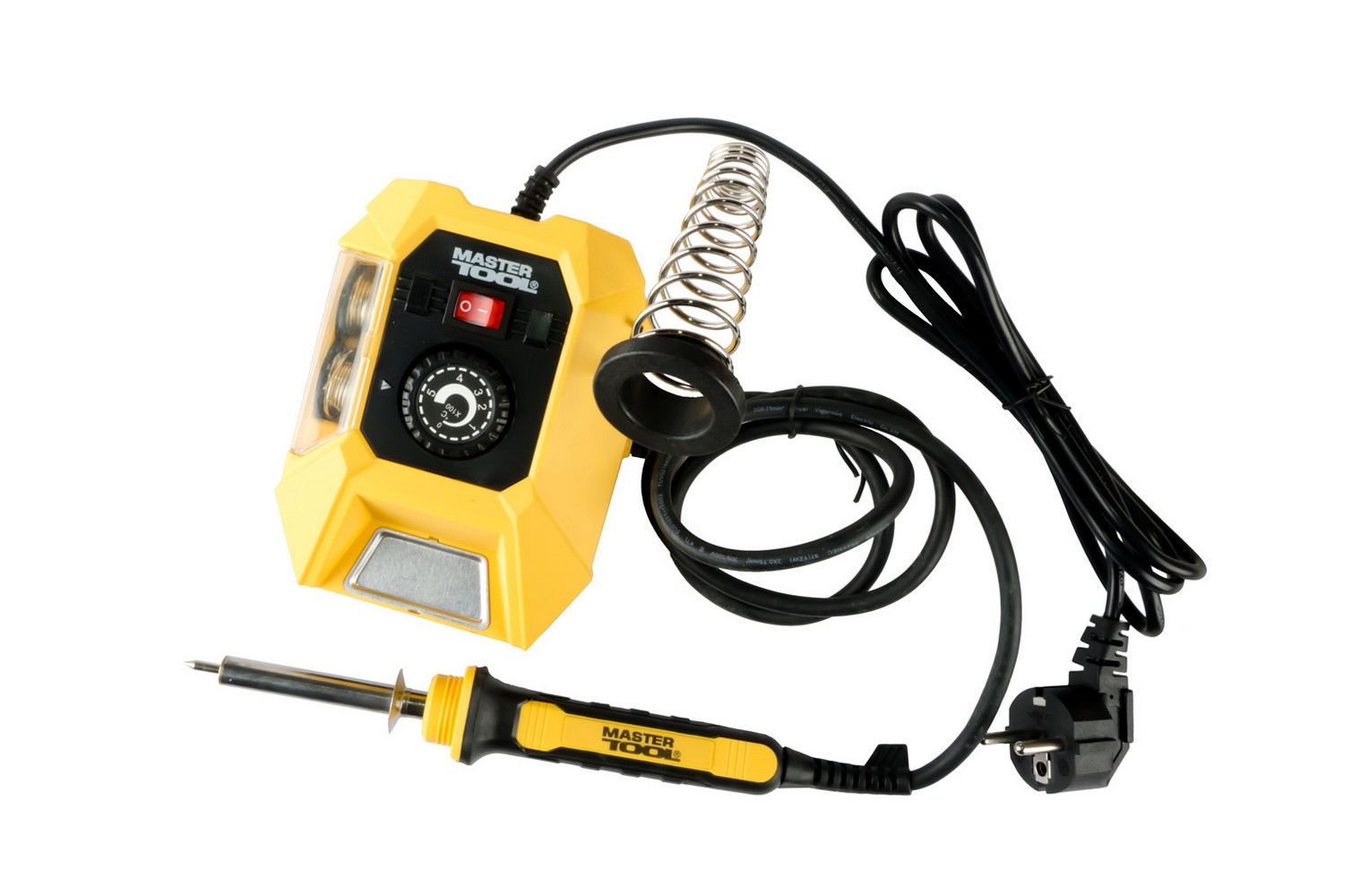 Станція паяльна MASTERTOOL 48 Вт 220V/50Hz 100-500°С 2 насадки 2 котушки припою ПОС 99% 44-0022 view 2