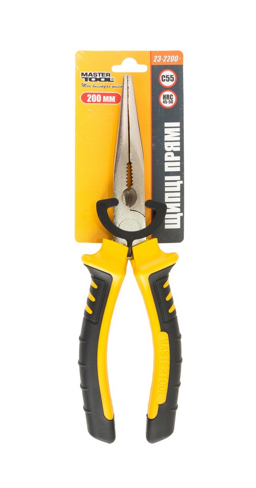 Щипці прямі MASTERTOOL 200 мм С55/HRC 45~50 23-2200 view 2