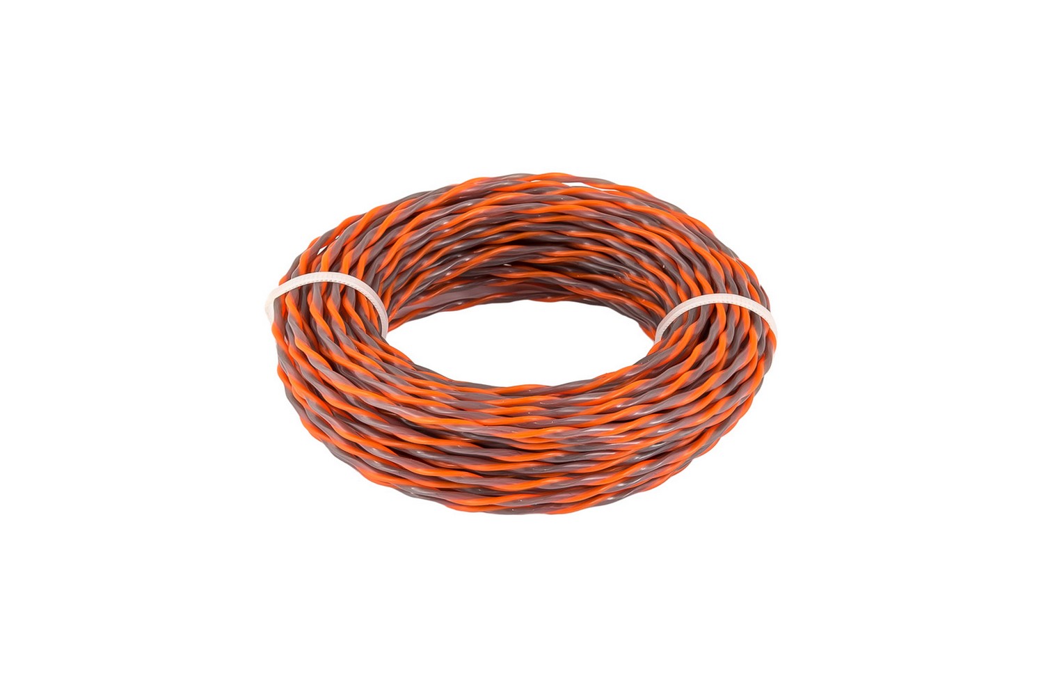 Жилка для тримера безшумна MASTERTOOL SPIRAL 2.4 мм × 15 м двоколірна 19-1624 view 1
