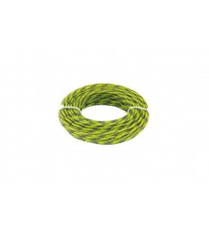 Жилка для тримера безшумна MASTERTOOL SPIRAL SQUARE 2.7 мм × 15 м двоколірна 19-0427