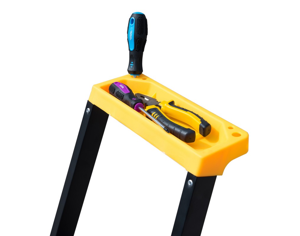 Драбина алюміній/сталь MASTERTOOL 5 ступенів h=1064 мм max 150 кг 79-1205 view 12