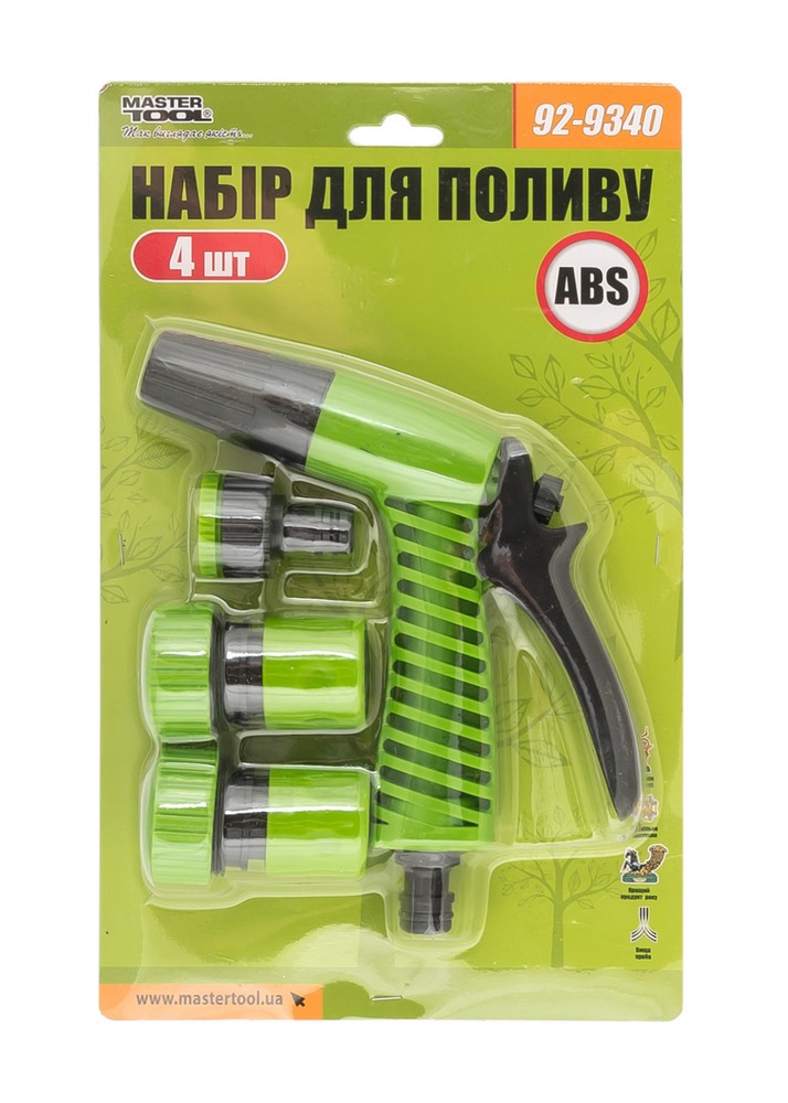 Набір для поливу MASTERTOOL DEW LINE 4 шт (пістолет/адаптер ½" ВР-¾" ВР/конектор ¾"/конектор ¾" STOP) 92-9340 view 10